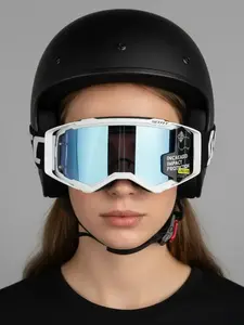 Motorcycle Goggles–TPU Frame Anti-Wind Dust Snow Off Road ATV Dirt Bike  Goggles for Riding, Snowboarding & Sports, Protective Gear