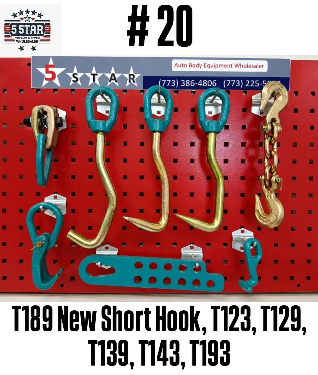 SET#20 AUTO BODY FRAME MACHINE MO Clamp style Sheet Metal Hook TOOL PLATE CLAMP