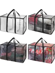 Oversized Moving Bags or StorageBag-Large Moving Boxes with BackpackStraps,Zippers & Handles-Heavy-DutyPacking Bags for Moving, College DormChristmas Decorations