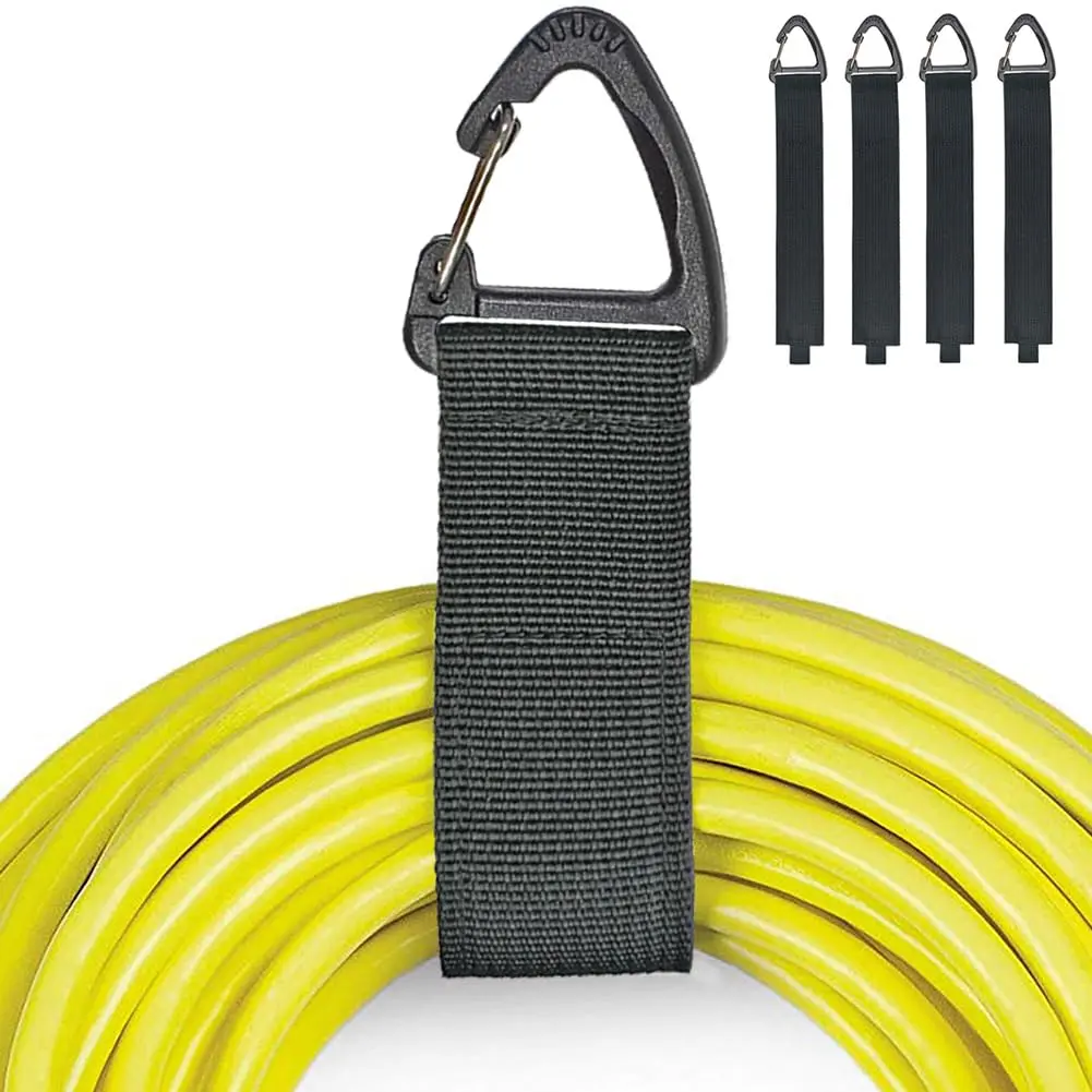 Extension Cable Holder, 2-8 Count Organizers, Outdoor Storage Tool, Black Multifunctional Cable Wire Tie, Ideal for Car Garage, Gym, Office