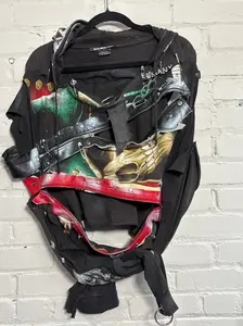 Black Deconstructed hoodie - wrap sleeves
