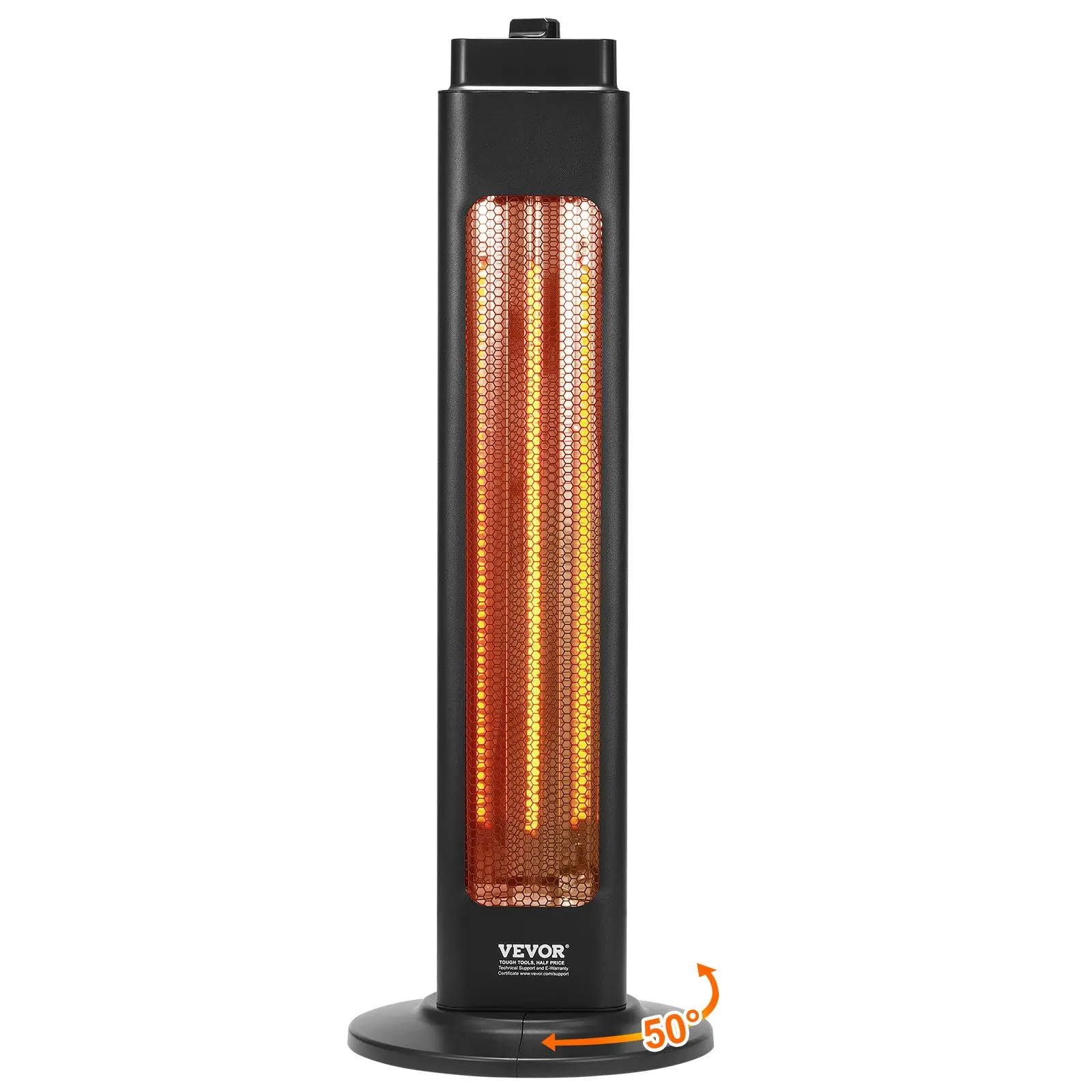 【Summerfinds】VEVOR Infrared Heater 1500W Oscillation Electric Space HeaterPatio Heater w/ 2 Speeds & TimerOutdoor/Outdoor for Bedroom,Studio,Porch,Dining Room,StudioStand,31.5 in LBlack, Adjustable Heating Temperature, Outdoor Heating