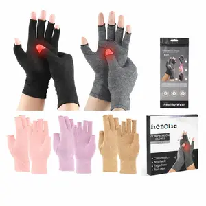 Compression Arthritis Gloves for Men & Women – Fingerless Gloves for Pain Relief & Carpal Tunnel, Typing, Cycling, Running, Driving, Hiking, Gardening, Gym & Daily Use