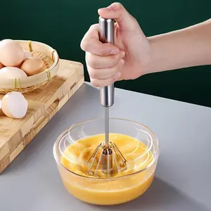 Handheld Egg Beater, Stainless Steel Egg Whisk, Egg Mixer, Kitchen Baking Utensils, Baking Tools for Cream, Eggs, and More