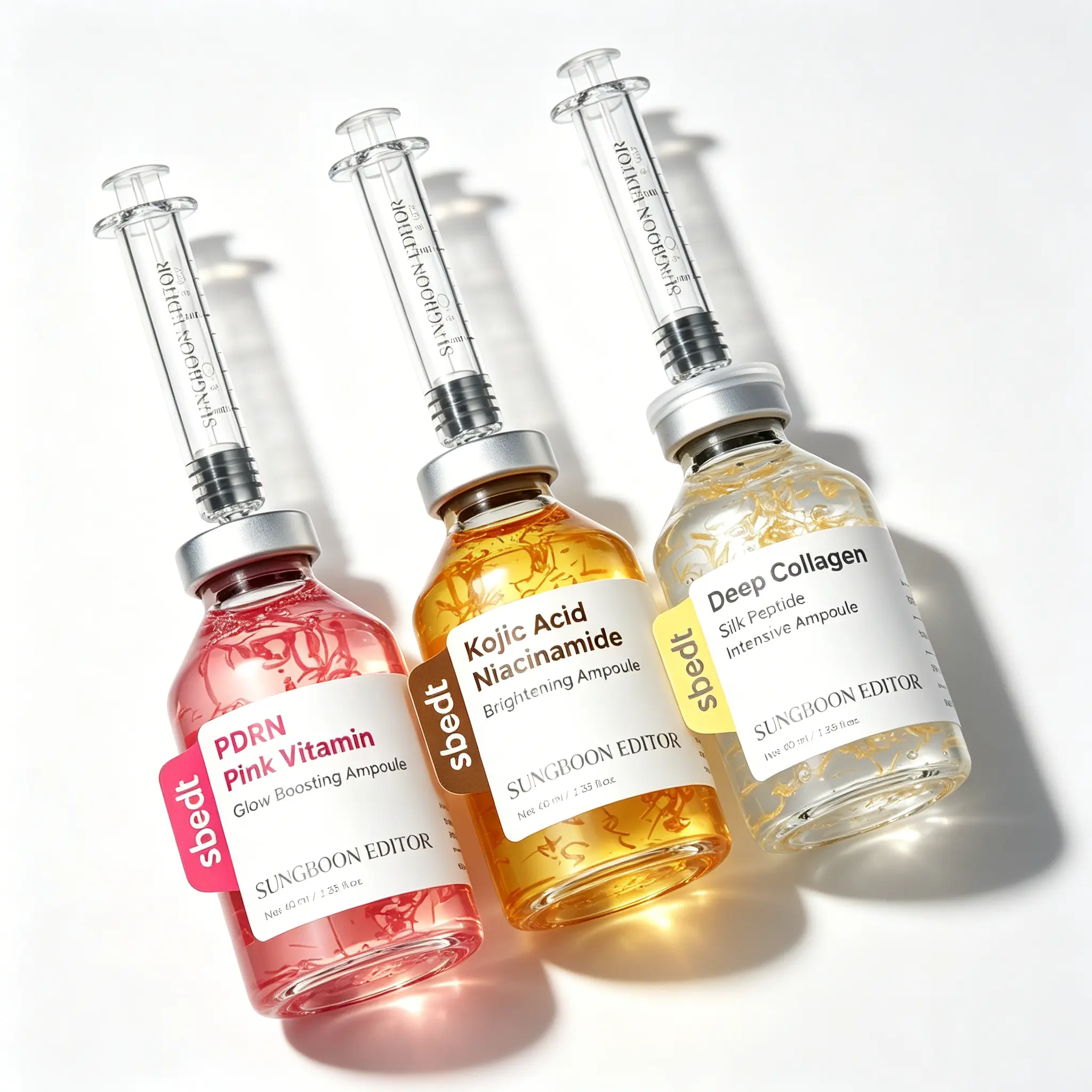 Sungboon Editor Hometox Trio Gift Set (PDRN + Kojic + Peptide) Skin Repair Serums Daily 40ml Skincare Essence
