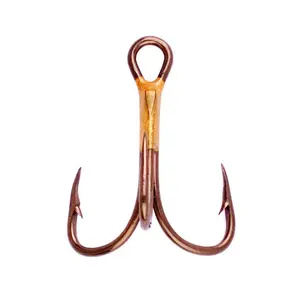 Eagle Claw Bronze Treble Hooks