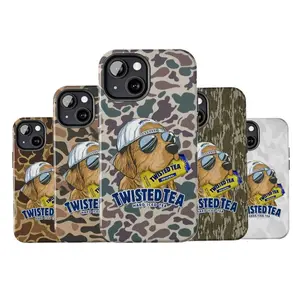 Twisted Tea Golden Dog Hunting Camo Phone Case, Phone Accessories, Gift For Him, Tough Case For Samsung Galaxy Ultra Plus, iPhone & Google Pixel