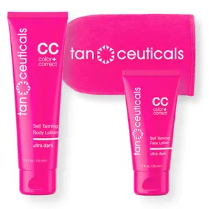 Tanceuticals Body + Face CC Self Tanning Kit, Ultra Dark