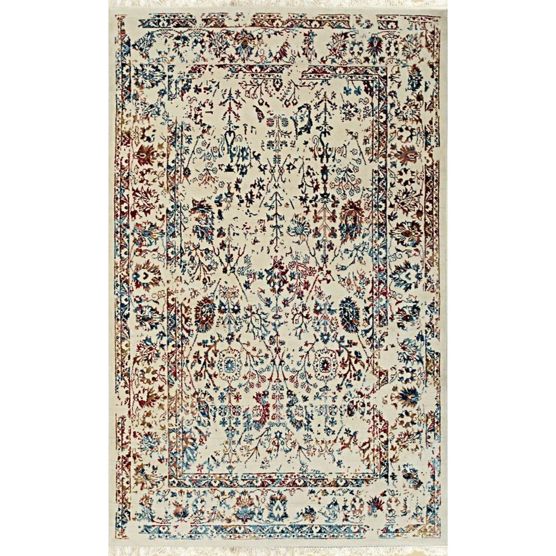 Enchanting Chic Multicolor Machine Made Wool & Viscose Rug