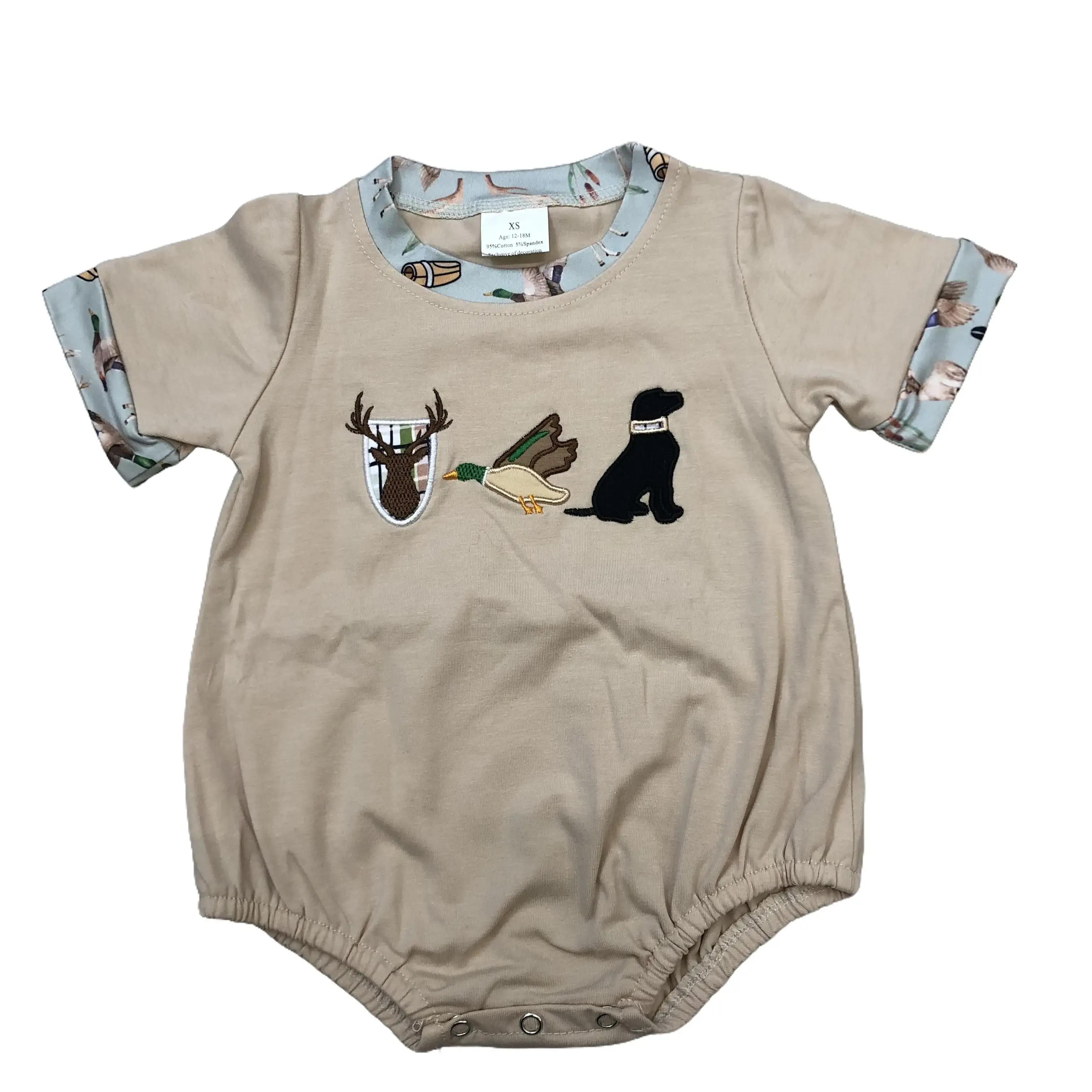 baby boy clothes Deer Mallard Dog Hunting boy camo clothes newborn summer bubble baby onesie