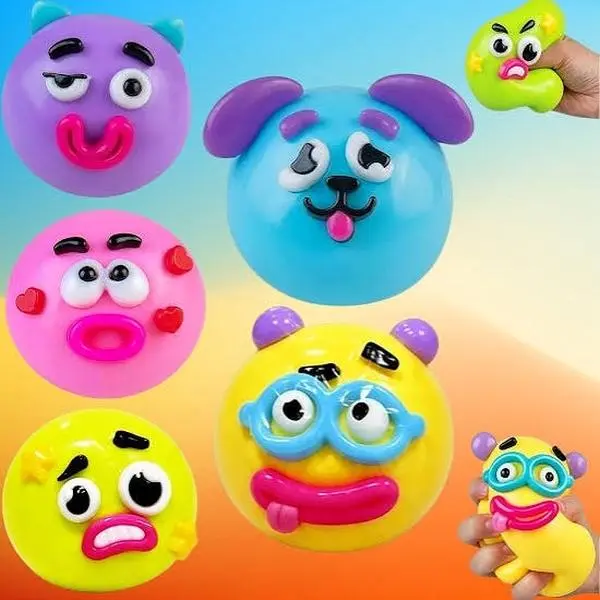 New Dog face swap-smushers slow rise stress relieve toy