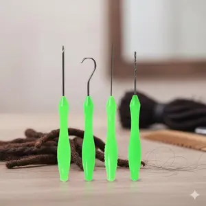 Multi-Functional Carp Fishing Rig Toolkit: Includes Baiting Needle, Non-Slip Handle, Threading Tool for Easy Bait Penetration. Professional Portable Fishing Accessories, Complete 4-Piece Set for Freshwater Fishing Gear.