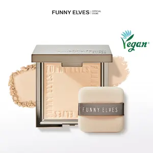 Funny Elves Soft Matte Pressed Makeup Powder, 7g Cosmetic Soft Focus Powder