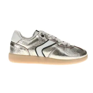 Shu Shop Womens Sylvia Metallic Lace Up Sneakers Shoes Casual - Gold