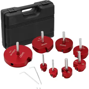 8 count PVC Pipe Reamer, Plastic PVC Pipe Fitting Reamer Plumbing Tools Kit Fit into Standard 1/2" Drills PVC Pipe Reamer Tool Contains PPR75, PPR100, PPR125, PPR150, PPR200, PPR250, PPR300 and PPR400