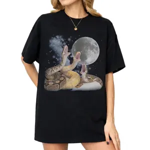 Comfort Colors Python Shirt, Full Moon Python Graphic Tee, Snake Shirt, Gift for Python Lovers