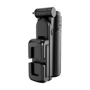 Pocket Phone Tripod, 4-In-1 Portable Selfie Stick Tripod with Remote and Extendable Pole, 360° Rotation, Bluetooth-compatible Control, iPhone & Android Compatible