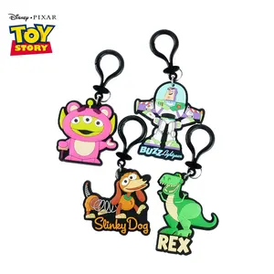1/4PCS Disney Toy Story Keychain Officially Licensed Cartoon Cute PVC Keyring Buzz Light year Sheriff Woody Slinky Dog Personalized Couple Car Keychain Bag Pendant Small Gift Casual Mens Keychain, Gfit for Birthday Keychain For Bags