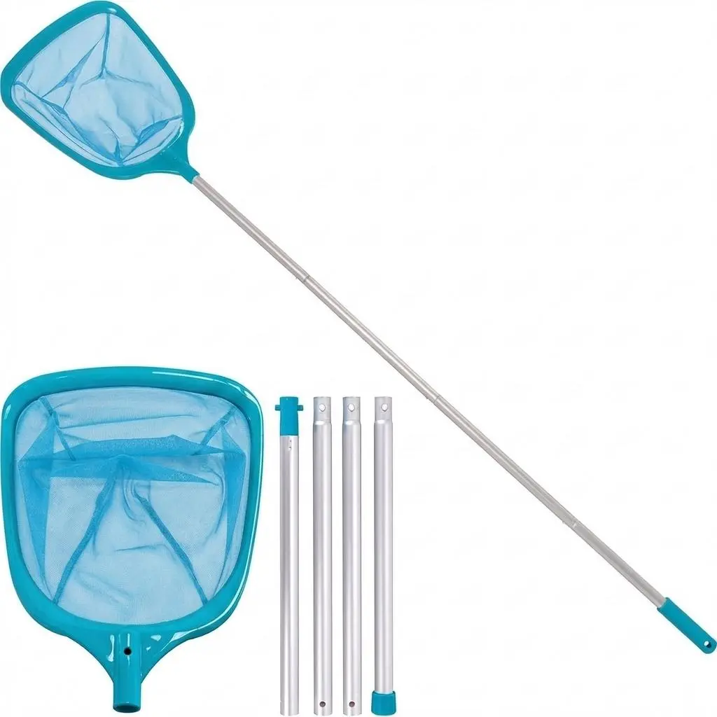 Hot Tub Skimmer Spa Net with 5ft Aluminum Pole Ultra Fine Mesh Net Handy Leaf Skimmer for Small Above Ground Pools Pick Up Fine Debris Lightweight Net