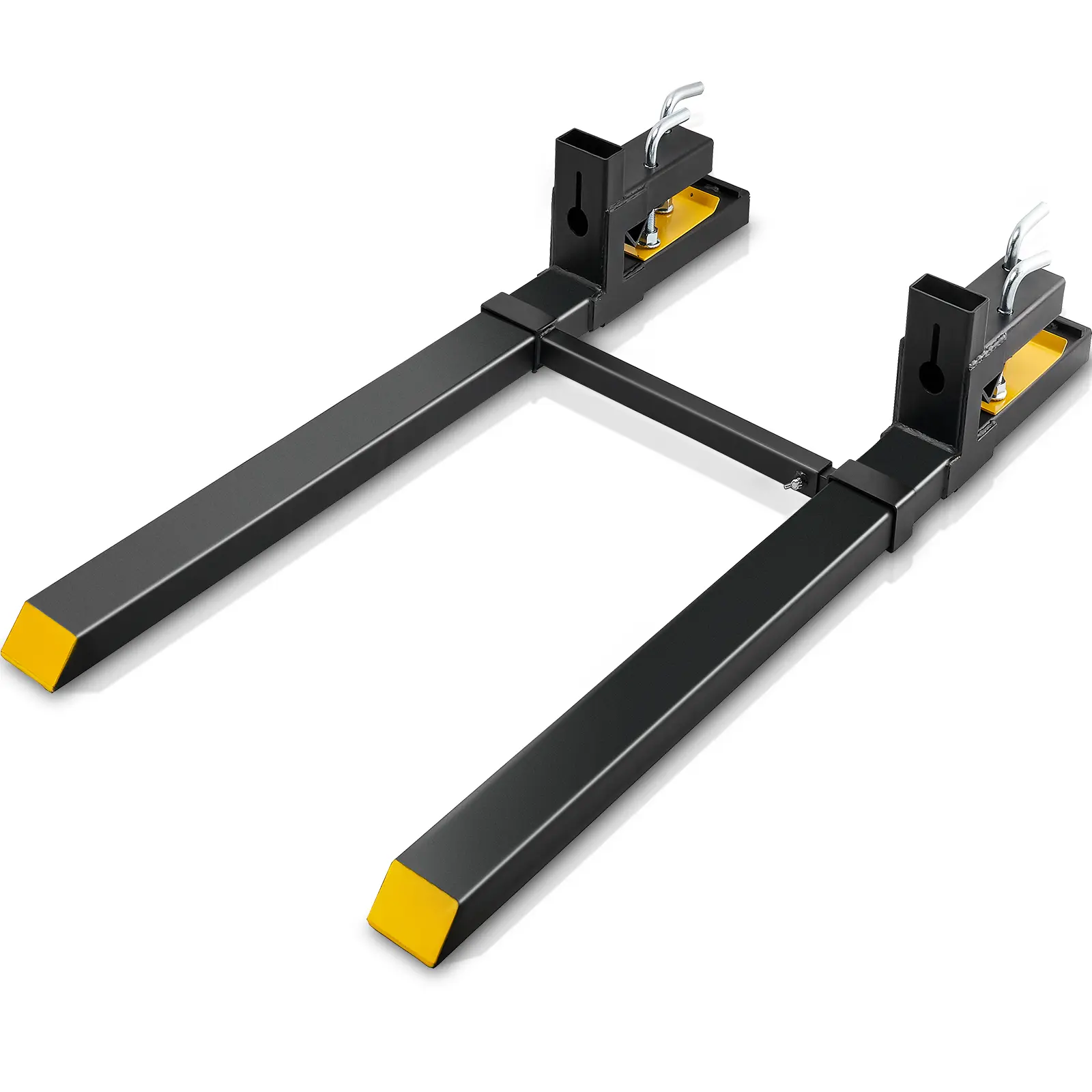 【summerfinds】VEVOR Pallet Forks, 2000 lbs Clamp on Pallet Forks, 43" Total Length Heavy Duty Pallet Forks with Adjustable Stabilizer bar, Tractor Bucket Forks for Tractor Attachments, Skid Steer, Loader Bucket