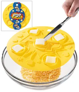 The Popcorn Lid - Easy Microwave Buttered Popcorn Maker with Silicone Vent Top for Customized Snacking