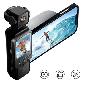 Body Camera with Audio & Video Recording, 1080P FHD Wearable Mini POV Camcorder, 270° Rotatable Lens, Night Vision, Loop Recording, for Security Guard, Work, Outdoor Activities, Video Camcorders