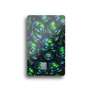 Toxic Glow Skulls Card Skin