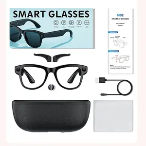 Smart Ai Glasses with 8mp Camera, 1080P Video Recording, Real-Time Translation, Voice Assistant, Wireless Connection, Travel, Meetings, Vlogs