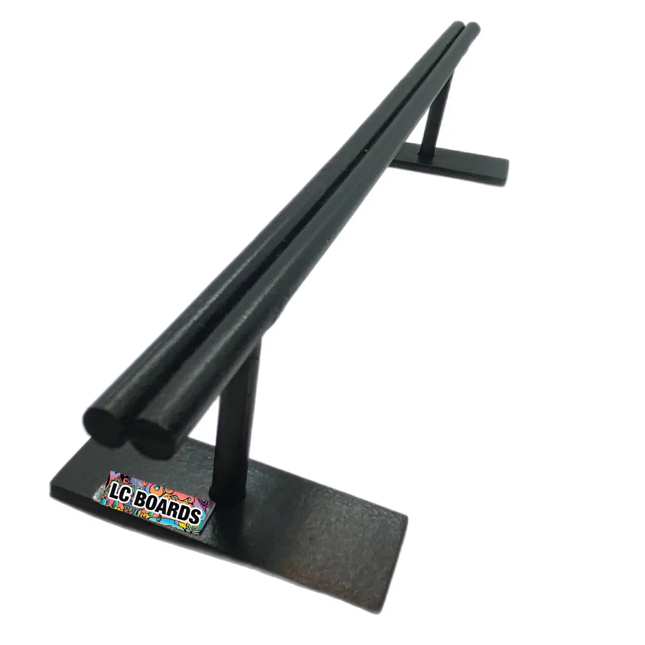 LC BOARDS FINGERBOARD SHOT GUN RAIL STEEL BLACK