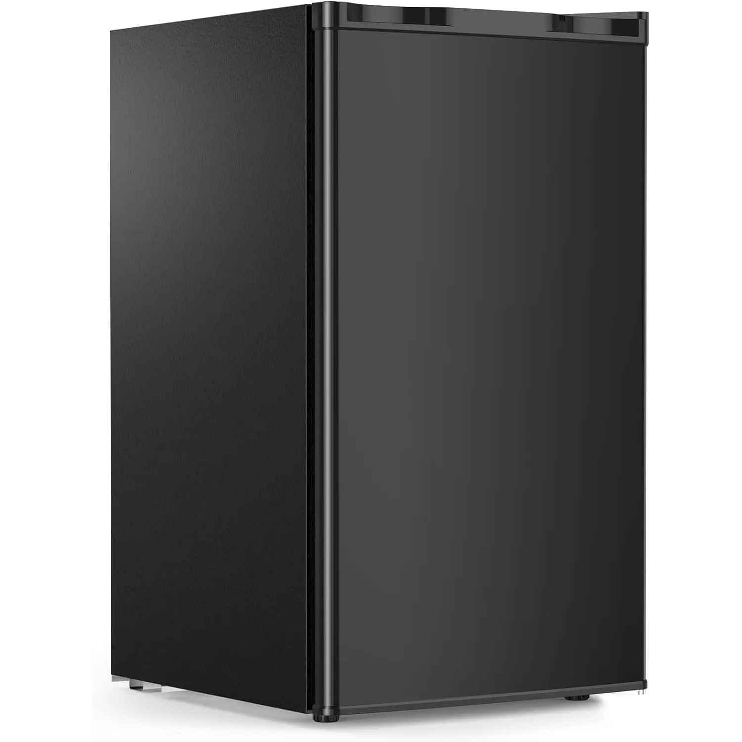 Kismile 3.2 Cu.Ft Mini Fridge with Freezer - Compact Design, Single Reversible Door, Adjustable Thermostat, 2 Removable Shelves for Bedroom, Office (Black)