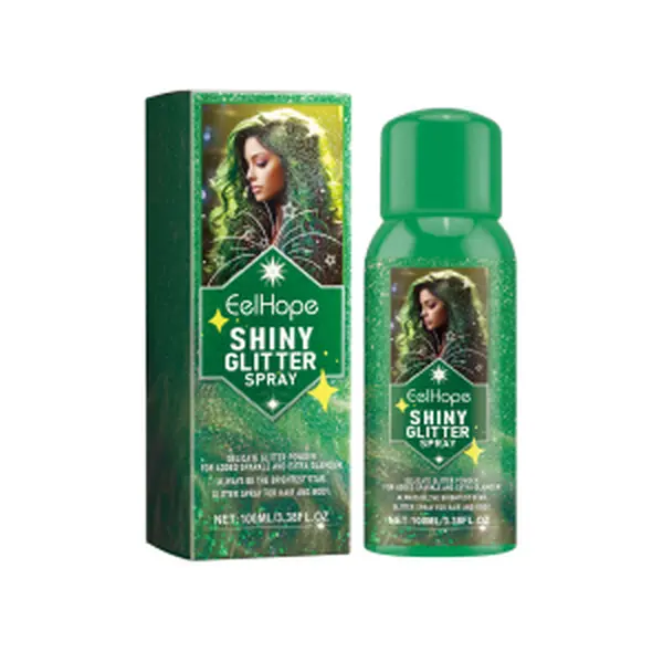 Eelhope Color Brightening Glitter Spray Party Hair Body Spray Shimmer Highlight Brightening Glitter Spray