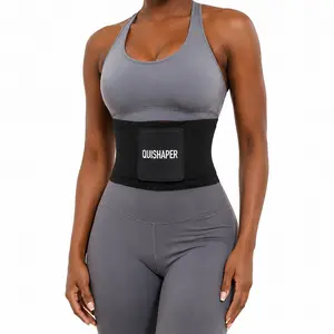 QUISHAPER Waist Trainer for Women Working Out- Thick Band Shaper Belt Sport Increases Sweat Supports Core Adjustable Compression Men-Sweat, Easy to Clean Women, Belt, Shaper, Stomach Wrap