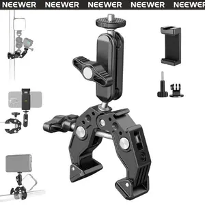 NEEWER ST83/ST85 Camera Super Clamp Mount  with Magic Arm, 2 x 360° Ball Heads, 1/4" Threads, Cold Shoe, ARRI-Compatible for DSLR, Action Camera, Tripod, Smartphone Accessories, Digital Camera
