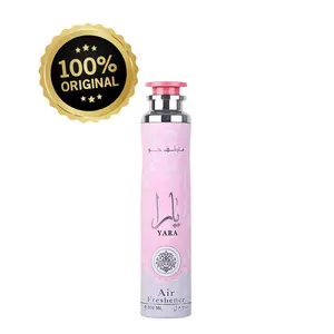 Lattafa Perfumes Yara 300ml (10.1 Oz) Freshener Spray - Luxury Floral Sweet Vanilla Woody Fragrance Based Spray with Rosy Scent (Home Supplies, Home Care), Rosy Scent Sprays, Luxury Scented Sprays