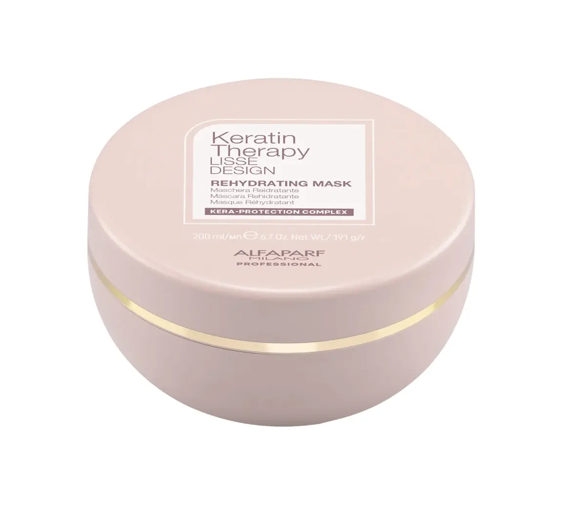 Alfaparf Keratin Therapy Lisse Design Rehydrating Haircare Mask - Silky, Fragrance-Infused Moisturizer for Glossy Hair, Smooth, Hydrate, Moisture, Conditioning, Keratin-Rich, Keratin Hair Treatment, Hair Strengthen Smooth
