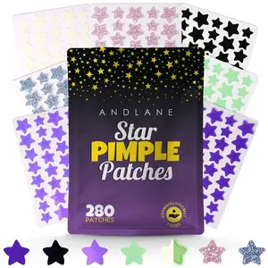 Andlane 280PCS Star Pimple Patches – Hydrocolloid Skincare Stickers for Acne & Blemishes | Glow, Glitter & Translucent Clear Gentle
