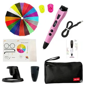 Easy-To-Use 3D Printing Pen Set, New Year Gift Birthday Gift DIY Fun Gift, Includes 3D Pen, Blue Storage Bag, Pla Filament, Heat Resistant Finger Covers