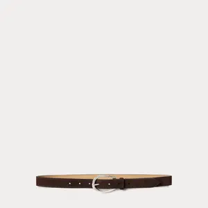 Polo Ralph Lauren - Stirrup-Buckle Calfskin Suede Belt