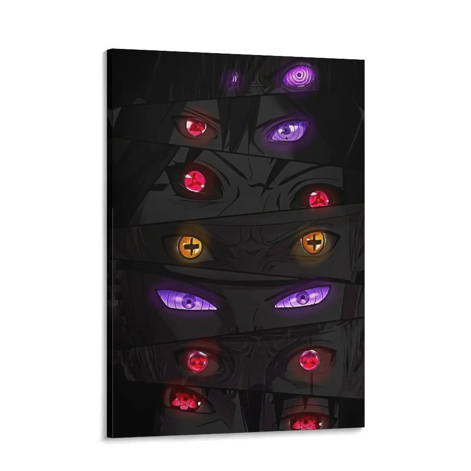 Naruto Sharingan Manga Wall Art Prints - Sasuke, Itachi, Kakashi Illustrations, Vibrant Anime Posters, Minimalist Home Decor, Art Work for Wall Decor, Teenage Boy Gifts for Anime Fans