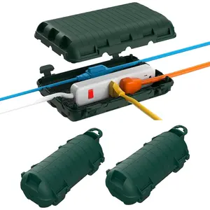 Outdoor Extension Cord Box, 3 Pack Large Waterproof Electrical Box Plug Protector Cable Connection Safety Cover IP54 Water-Resistant for Power Strip, Holiday Light and Decorations, Green