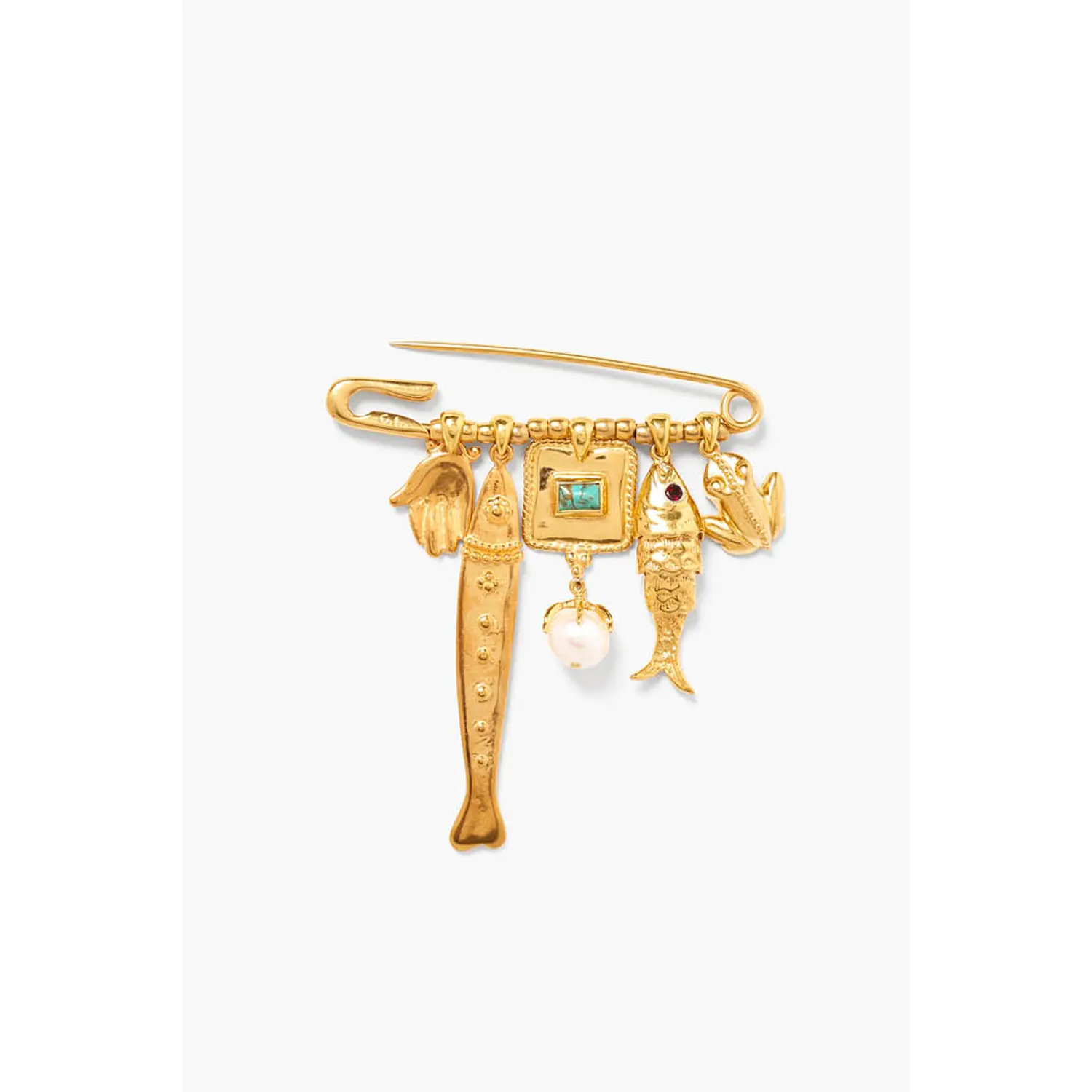 Fish Brooch Yellow Gold