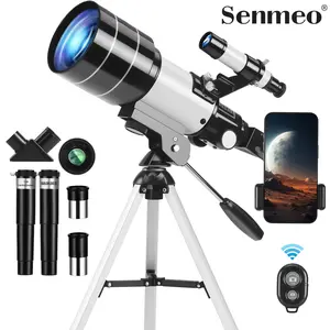 Senmeo Astronomical Telescope Set for Adults & Kids, 70mm Aperture Refractor Telescope for Beginners, 15X-150X Portable Travel Telescope with Phone Adapter & Remote