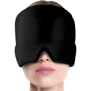 Migraine Relief Cap Hot & Cold Therapy Gel Ice Pack Face Compress Head Wrap for Stress Sinus Puffy Eyes Hangover Stye Dry Headache Dark Circles