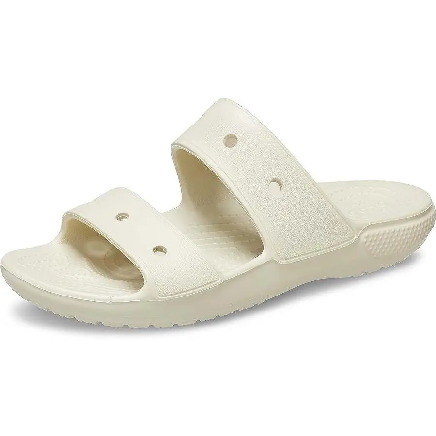 Crocs Unisex Classic Two-Strap Slide Sandals - Bone 206761-2Y2 Crocs Unisex Classic Two-Strap Slide Sandals - Bone 206761-2Y2