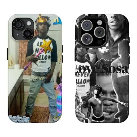 Rapper Chief Keef Custom Collage 2-in-1 Durable Slim Cover Phone Case - Glossy Polycarbonate, Shockproof, Impact-Resistant, Wireless Charging Compatible, Multi-Model Phone Protector for iPhone 17Air,16Promax,15-11 & Samsung Galaxy S21-S25, Ideal Fan Gift