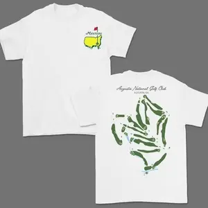 [SALE OFF 50%]Augusta National Course Map Golf T Shirt For Men For Women, Vintage Unisex Cotton Apparel Breathable Fabric Sports Top, Masters Tournament T Shirt Gift for Golf Fans EK