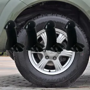 4PCS Funny Pencil Tire Valve Stem Caps for Motorcycles, Prank Valve Stem Covers Hilarious Gag Gifts for Riders and Friends on Halloween or Christmas