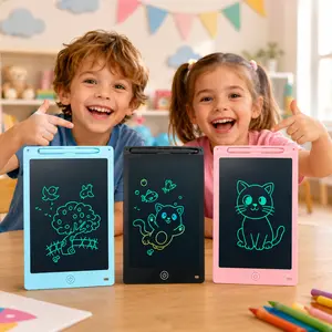 3PCS LCD Writing Tablet with Colorful Screen & Stylus, Digital Writing Tablet, Battery-Powered Educational Toy, Interactive Learning Tool with Playful Design & Durable Construction, Ideal Birthday Gift