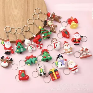 Gift Cute Christmas Keychain - Festive Santa Claus Reindeer & Tree Designs for Holiday Gifts and Decorations