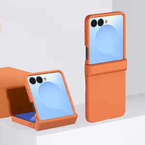 Hard Shell Candy Ribbon Center Axis Phone Case for Samsung Galaxy Z Flip 7/6/5 Z Flip 4/3, Full Coverage Anti-Drop Design, Casing